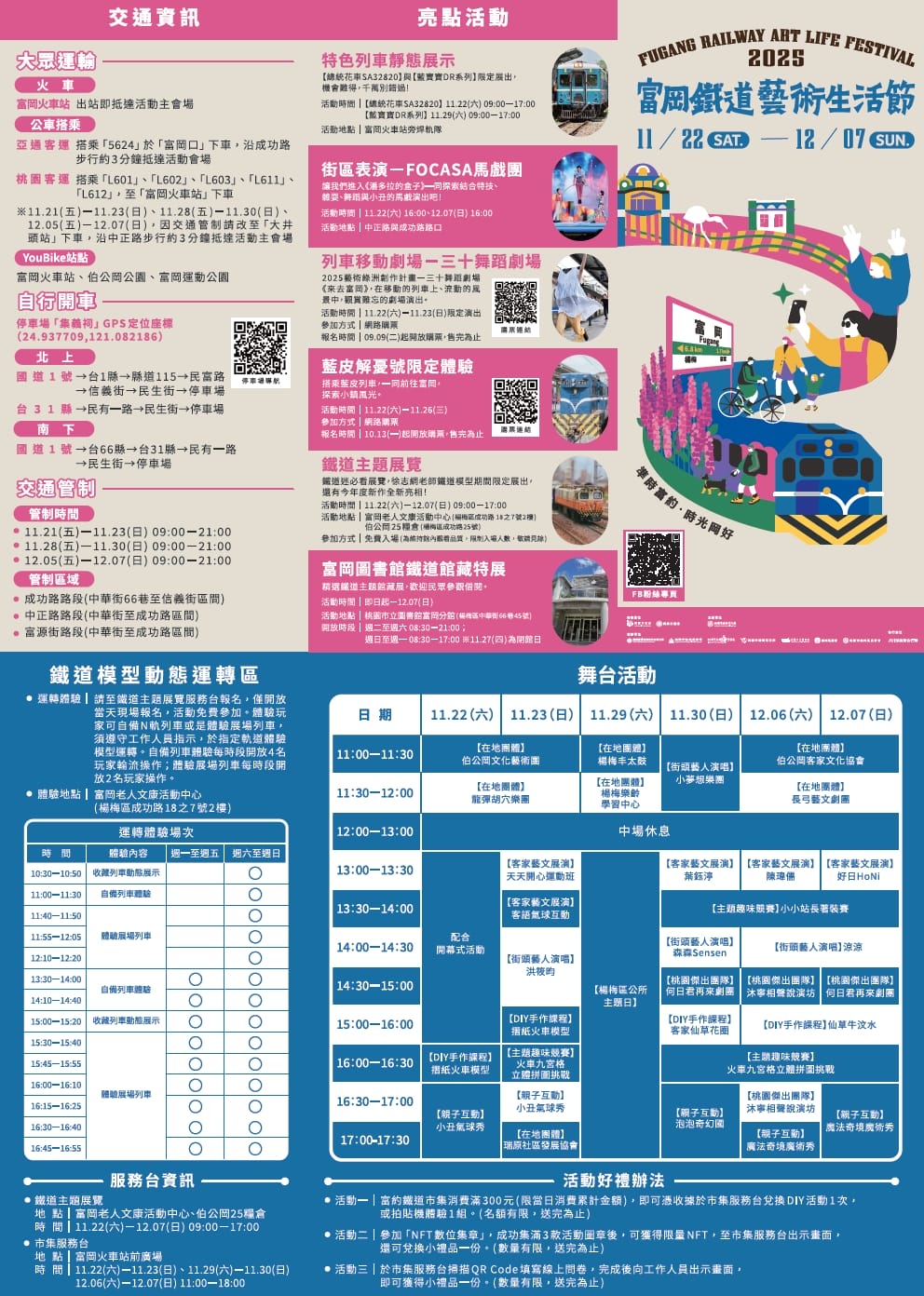 [桃園富岡一日遊景點美食]2025富岡鐵道藝術生活節，鐵道迷必看！總統花車、藍皮解憂號，準時富約時光岡好