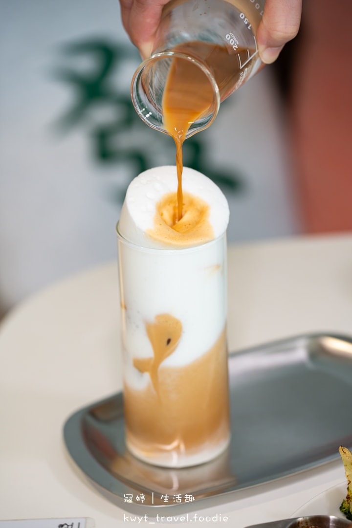 [台中北屯區早午餐]韓小鍋cafe，韓系質感早午餐，蕉咖噴泉！口袋夾包、醬牛肋早午餐盤，北屯不限時插座咖啡廳推薦，附最新菜單